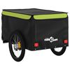 vidaXL Bike Trailer Black and Green 99.2 lb Iron