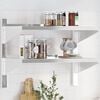 vidaXL Wall Shelf Silver Stainless Steel 29.5 x 15.7 x 23.6 in