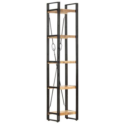 vidaXL 5-Tier Bookcase 15.7"x11.8"x70.9" Solid Mango Wood