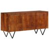 vidaXL Sideboard Light Stained Wood Solid Mango Wood, Powder-Coated Steel