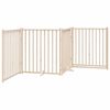 vidaXL Dog Gate Set of 4 Natural Wood Solid Fir Wood Medium Foldable
