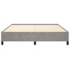 vidaXL Bed Frame Light Gray Velvet, Plywood, Engineered Wood