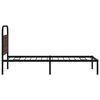 vidaXL Bed Frame Brown oak Steel Twin Bed Frame Rectangular
