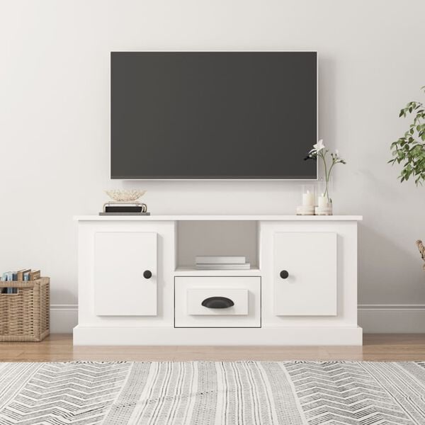 vidaXL TV Cabinet White Engineered wood Standard TV Cabinet