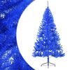 vidaXL Christmas Tree Blue PVC, steel 94.5 in Decorative Inlays