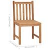 vidaXL Patio Chairs 2 pcs with Cushions Solid Teak Wood