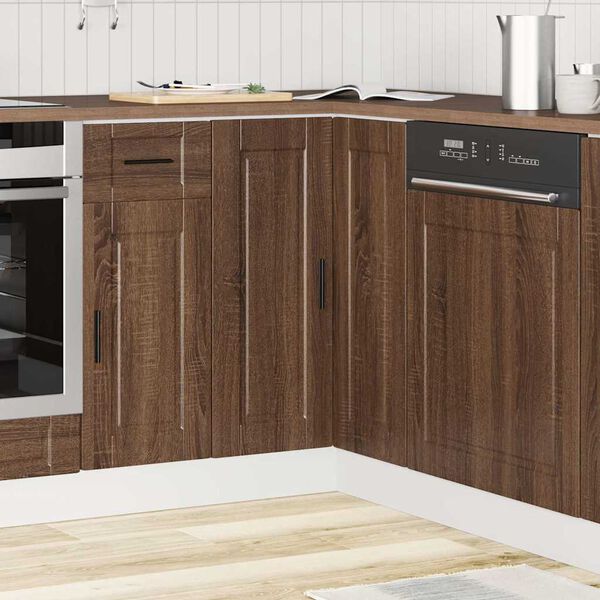 vidaXL Kitchen Corner Base Cabinet Brown Oak Engineered Wood Large