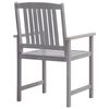vidaXL Outdoor Dining Set Grey Solid Acacia Wood Medium Durable