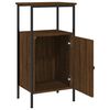 vidaXL Bedside Cabinet Brown oak Engineered wood, Iron Medium