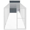 vidaXL Chicken Cage Anthracite Galvanized Steel Large Durable