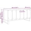 vidaXL Record Cabinet with Shelf Old wood 39.37 x 14.96 x 18.90 in