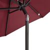 vidaXL Garden Parasol Bordeaux Red Steel, Polyester Large Tiltable