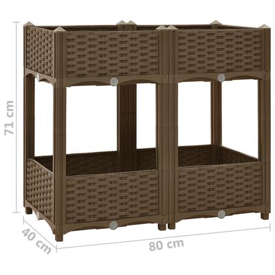 vidaXL Raised Bed 31.5"x15.7"x28" Polypropylene