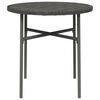 vidaXL Tea Table Grey PE Rattan, Powder-Coated Steel, PP Board