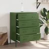 vidaXL Sideboard Olive Green Steel Medium Sideboard Rectangular