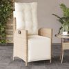 vidaXL Reclining Garden Chair Beige