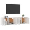 vidaXL Wall-mounted TV Cabinet Set of 2 High gloss white Engineered wood
