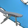 vidaXL Outdoor Sunbed Blue Powder-coated steel, fabric Standard Foldable