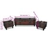 vidaXL Storage Bench Dark Brown