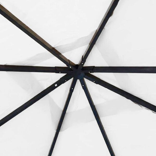 vidaXL Gazebo White Oxford fabric with PA coating, steel Large