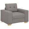 vidaXL Sofa 3 pcs Taupe Linen-blend Fabric