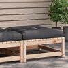 vidaXL Patio Footstool Anthracite Solid pine wood 10.9 in Modular
