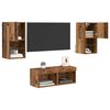vidaXL TV Wall Cabinets 4 pcs Old Wood 12.01 x 11.81 x 23.62 in
