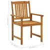 vidaXL Garden Chair Set of 4 Anthracite, natural wood