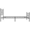 vidaXL Bed Frame Black Steel Twin Bed Frame Rectangular Traditional