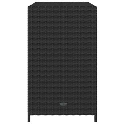 vidaXL Patio Storage Cabinet Black 32.7"x17.7"x29.9" Poly Rattan