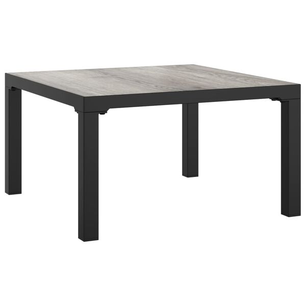 vidaXL Garden Coffee Table Grey DPC, powder-coated steel Medium Tough