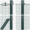 vidaXL Fence with Posts Green 39.4" x 984.3" Steel
