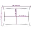 vidaXL Sun Shade Sail Sand 9.8x6.6' 100% Polyester Oxford