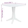 vidaXL 3 Piece Bistro Set Plastic Rattan White