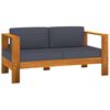 vidaXL Garden Lounge Set Teak look, Dark grey