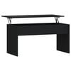 vidaXL Coffee Table Black Engineered wood Medium Adjustable Armrests