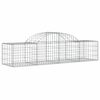 vidaXL Gabion Basket Set of 15 Silver Galvanized Iron Large Durable