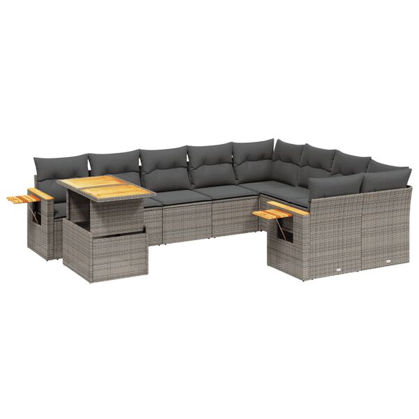 vidaXL Garden Sofa Set Grey
