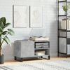 vidaXL Record Cabinet Concrete Grey Engineered Wood, Iron Medium