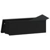 vidaXL Storage Bench Black PVC, engineered wood