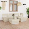 vidaXL Garden Lounge Set Natural Wood Treated Spruce Wood Modular