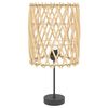 vidaXL Lamp Shade Brown Wicker, Metal Ø9.1 x 11.0 in Lamp Shade