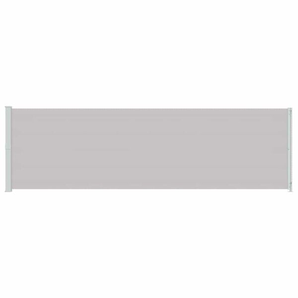 vidaXL Side Awning Grey Polyester with PU coating, Powder-Coated Steel