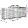 vidaXL Gabion Basket Set of 8 Silver Galvanized Iron Large Durable