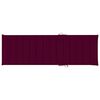 vidaXL Sunlounger Wine red cushion, natural wood