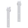 vidaXL Sliding Door Hardware Kit 78.7 " Steel White