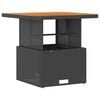 vidaXL Garden Dining Set Black Poly rattan