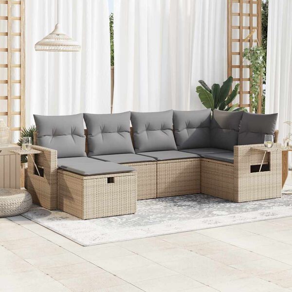 vidaXL Garden Sofa Set Beige