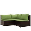vidaXL Patio Lounge Set Brown and Green