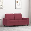 vidaXL 2-seater Sofa Wine red Fabric (100% polyester), metal, textilene